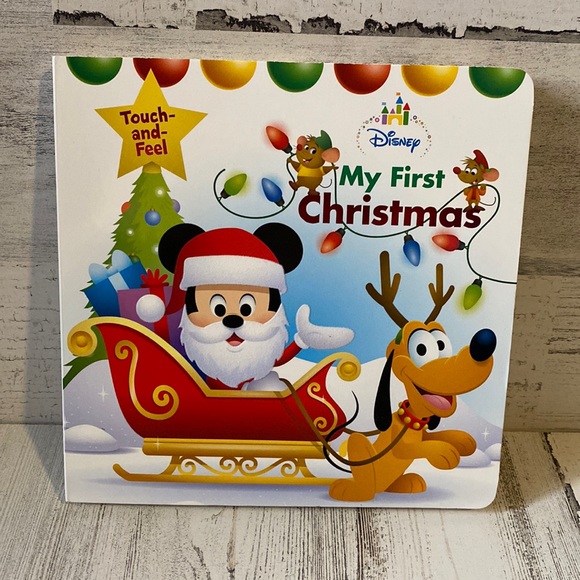 Disney My First Christmas Touch and Feel Book NEW - Picture 1 of 3